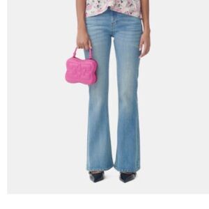 GANNI High‑Waisted Flared Jeans – Size 26 – Chic Tint Wash
